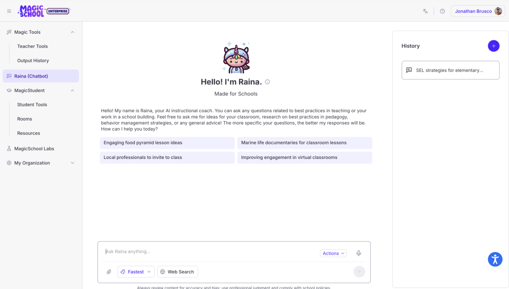 MagicSchool AI edtech tool for K-12 lesson planning and grading in 2025
